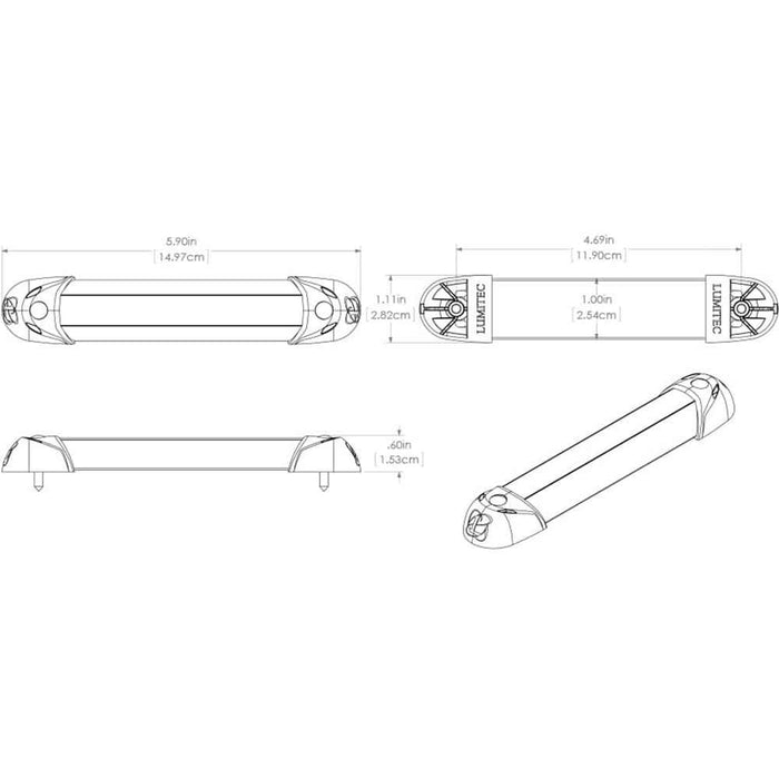 Buy Lumitec 101545 Mini Rail2 &ndash 6" LED Utility Light - Spectrum RGBW