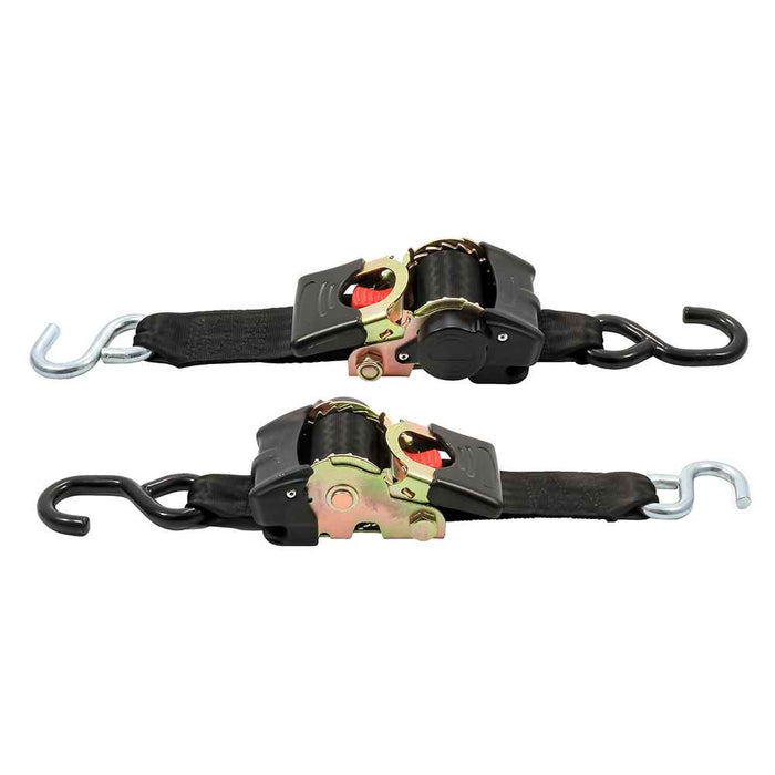 Retractable Tie Down Straps - 2" Width 6' Dual Hooks