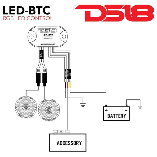 Buy DS18 LED-BTC LED Light Bluetooth Control Works w/Android & iPhone -
