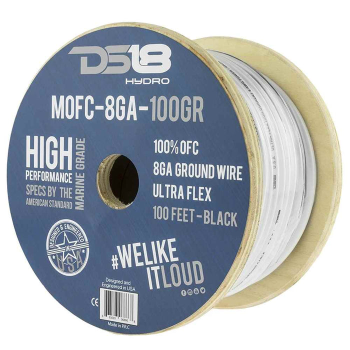 Buy DS18 MOFC8GA100G HYDRO Marine Grade OFC Ground Wire 8 GA - 100' Roll -