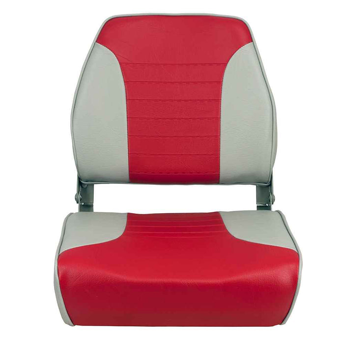 Buy Springfield Marine 1040655 Economy Multi-Color Folding Seat - Grey/Red